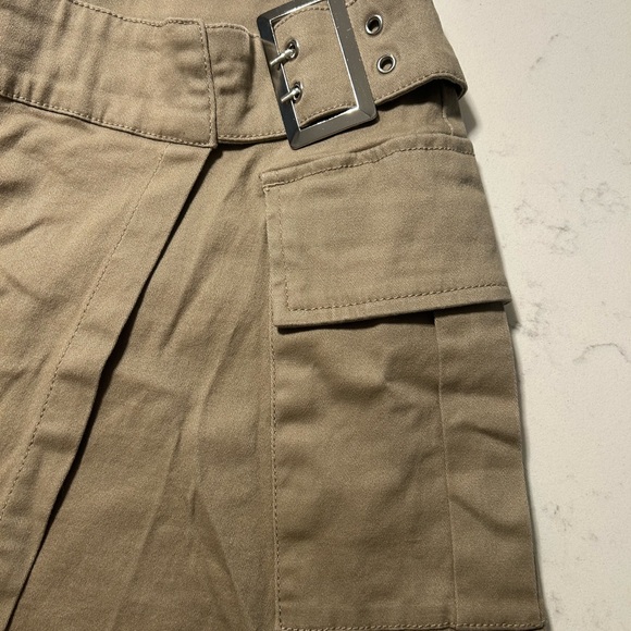 Active USA Khaki Women's Skorts with Silver Buckle - Picture 3 of 7